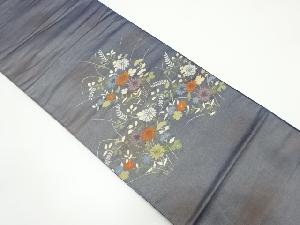 アンティーク　秋草模様織り出し袋帯（材料）